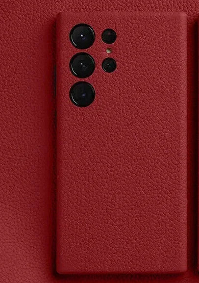 Melkco S24 Ultra Premium Leather MagSafe Cover - Red - Tashqila Melkco S24 Ultra Premium Leather MagSafe Cover - Red - Tashqila